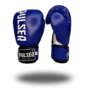 LUVA 16OZ AZUL/BRANCO MICROFIBRA - ADOMA