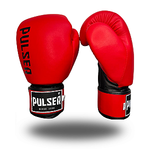 LUVA 12 OZ VERMELHO MINIMAL PRETO ADOMA | PU