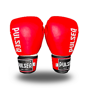 LUVA DE BOXE E MUAY THAI VERMELHO MINIMAL BRANCO | ADOMA PU