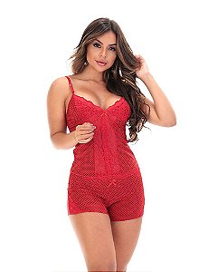 Short doll rendado em liganete – Ingrid