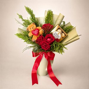 Buque coreano com rosas
