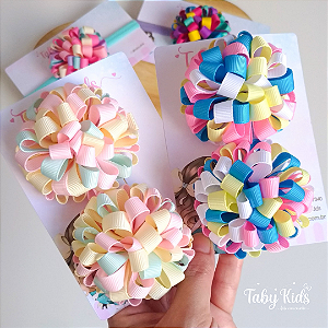 Laço PARZINHO POMPOM de FITA