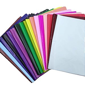 Kit Papel Seda 48 cm x 70 cm Cores Variadas 50 Folhas