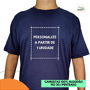 Camiseta Personalizada Unitária MARINHO - PERSONALIZE