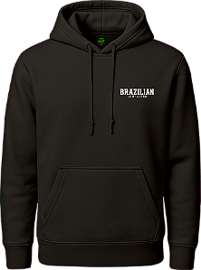 Blusa de Moletom Canguru Peluciado Jiu-Jitsu – Preto