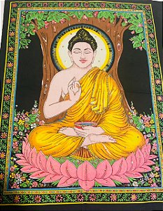 PAINEL DE TECIDO INDIANO BUDDHA
