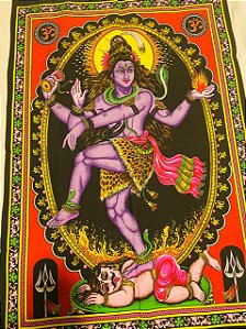 PAINEL DE TECIDO INDIANO SHIVA