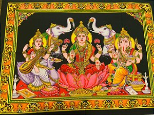PAINEL DE TECIDO INDIANO LAKSHMI