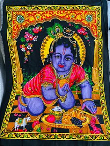 PAINEL DE TECIDO INDIANO BABY KRISHNA