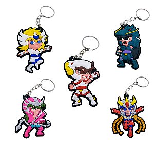 Chaveiros de Borracha Geek Os Cavaleiros do Zodíaco