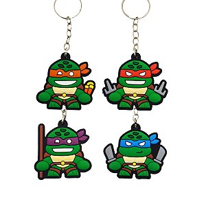 Chaveiros de Borracha Geek As Tartarugas Ninja