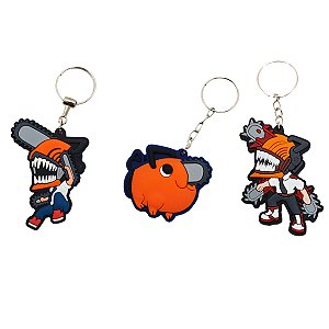 Chaveiros de Borracha Geek Chainsaw Man