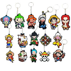 Chaveiros de Borracha Geek One Piece