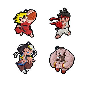 Chaveiros de Borracha Geek Street Fighter