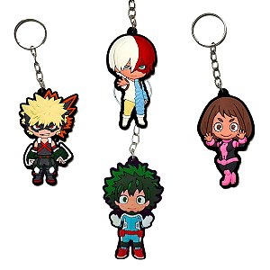 Chaveiros de Borracha Geek My Hero Academia