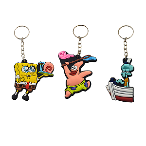 Chaveiros de Borracha Geek Bob Esponja