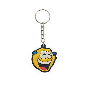 Chaveiro de Borracha Emoji Rindo
