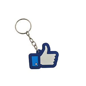 Chaveiro de Borracha Facebook Like