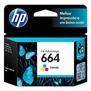 Cartucho de tinta HP 664 colorido (F6V28AB)