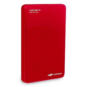 Case USB 2.0 para HD/SSD externo 2,5" C3Tech CH-200RD