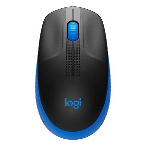 Mouse wireless Logitech M190 preto/azul (910-005903)