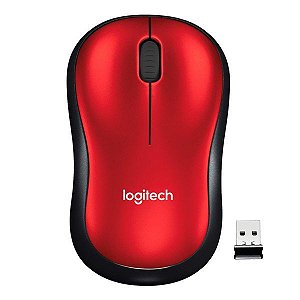 Mouse wireless Logitech M185 vermelho (910-003635)