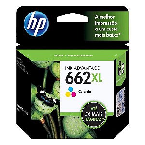 Cartucho de tinta HP 662XL colorido (CZ106AB)