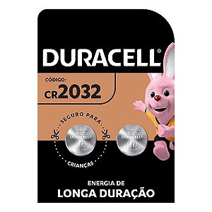 Bateria Lithium 3V Duracell CR2032 (Blister com 2)