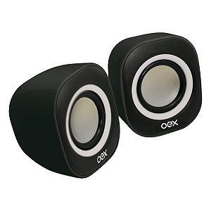 Caixa de som 2.0 oex Round SK100 preto/branco (48.5800)