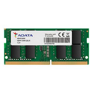 Memória notebook 8 Gb DDR4 ADATA 3200 MHz (AD4S32008G22)