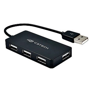 Hub USB 2.0 4 portas C3Tech HU-220BK
