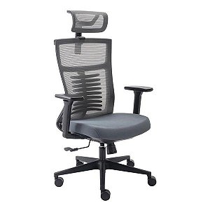 Cadeira de escritório Elements Vertta Basic cinza/preta