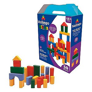 Jogo infantil Multiblocks coloridos 50 peças Xalingo (5282.1)