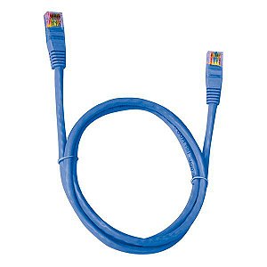 Cabo de rede Ethernet CAT5E 5 metros Plus Cable PC-ETHU50BL