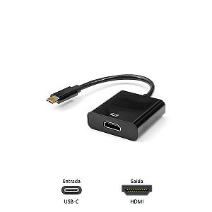 Cabo adaptador USB Type-C M x HDMI-F Plus Cable ADP-USBCHDMI10BK