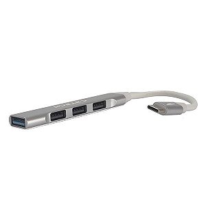 Hub USB 3.0 4 portas com conector USB Tipo C C3Tech HU-C320SI