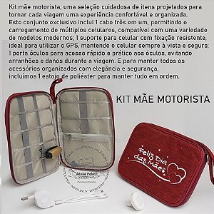 Kit Mãe Motorista Personalizado Dia das Mães