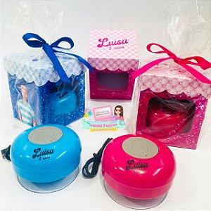 Caixinha de Som Bluetooh estampada com Caixa Personalizada Outubro Rosa