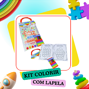 KIT COLORIR COM LAPELA NO SAQUINHO