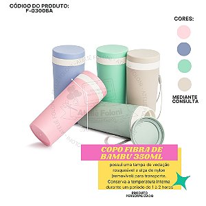 Copo Fibra de Bambu 350ml Personalizado