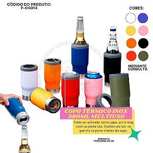 Copo Térmico Inox 380ml Multiuso  Personalizado