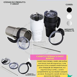 Caneca Térmica Inox 800ml Personalizado