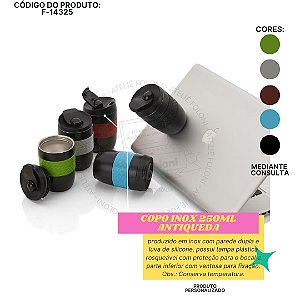 Copo Inox 250ml Antiqueda Personalizado