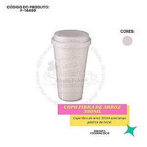 Copo Fibra de Arroz 550ml Personalizado
