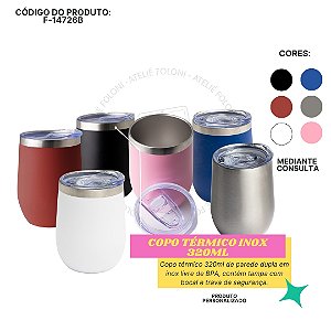 Copo Térmico Inox 320ml  Personalizado
