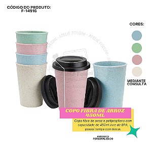 Copo Fibra de Arroz 450ml Personalizado