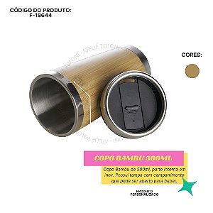 Copo Bambu 500ml Personalizado