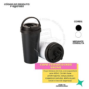 Copo Térmico Inox 485ml Personalizado