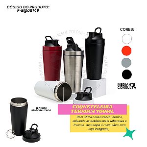 Coqueteleira Térmica 700ml Personalizado