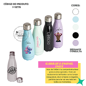 Garrafa 540ml Inox Personalizado